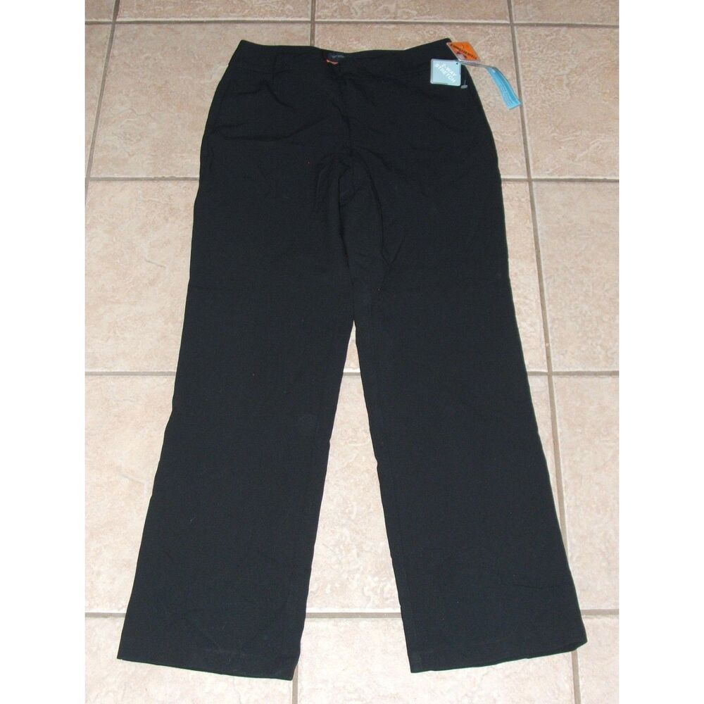 NEW NWT Black Sz 6 Casual or Dress Stretch STAIN DEFENDER Trouser Pants DOCKERS
